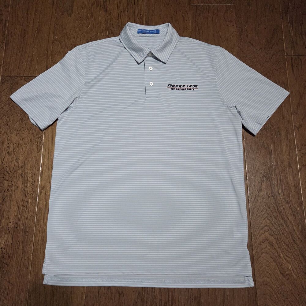 Southern Tide Polo Golf Shirt Men’s L Tide To Trail Striped Performance